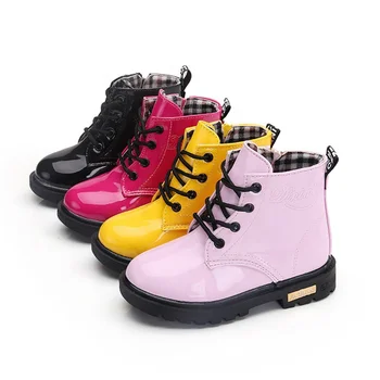 Children Shoes Martin Boots Waterproof Winter PU Leather Boys Girls Boot Kids Sneakers Casual Shoes