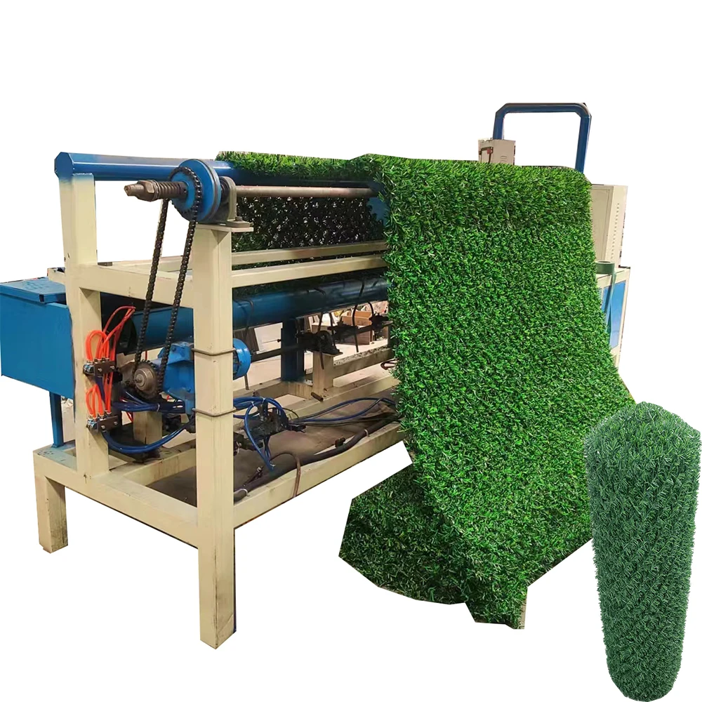 Fully Automatic Artificial Grass Fence Making Machine With 45x45 Mesh Size Plastic Pvc