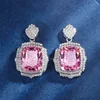 Pink diamond stud earrings