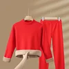 Half high collar - red suit