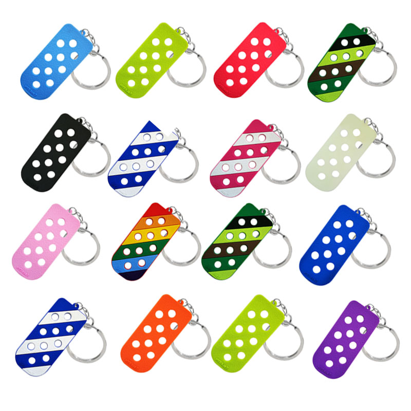 Keychain with Hole Soft EVA Design Keychain Customized Hot Key Chain for Shoe Charms HYB Kuaji Display Holder