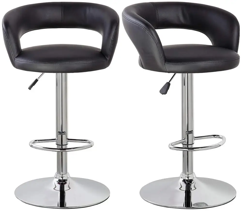 short swivel stool with back