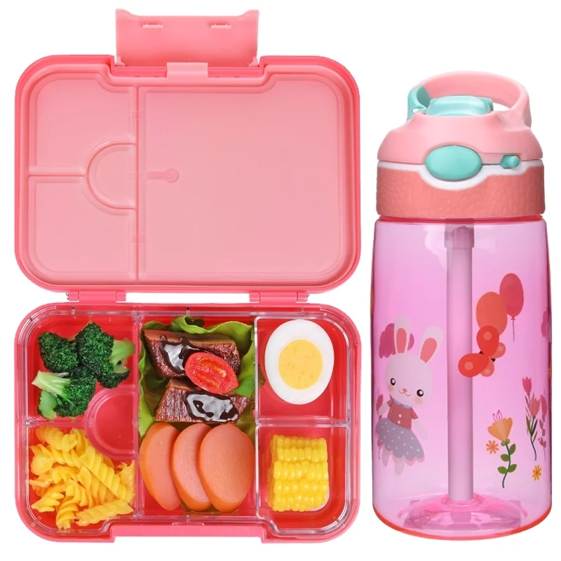 Aohea Bento Lunch Box Kids 4/6 Compartments for Boys and Girls