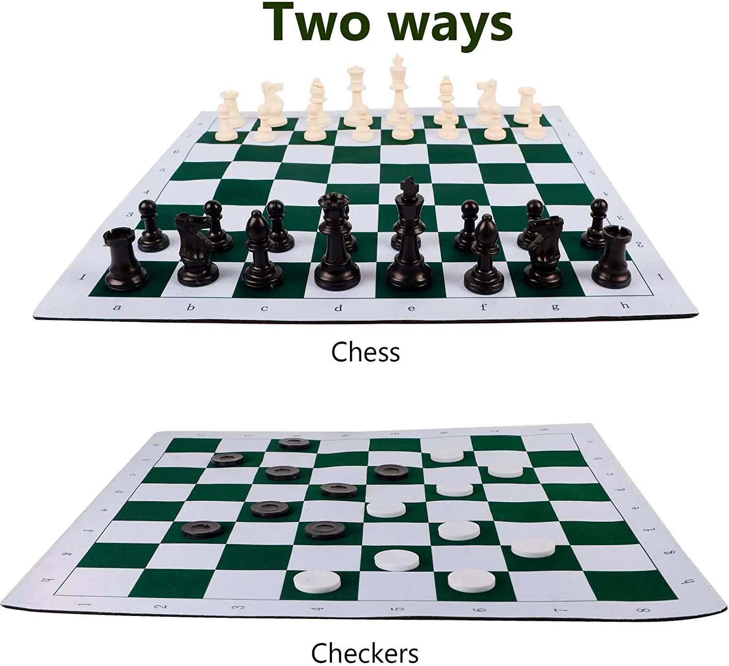 2 Pcs Enrolar Xadrez - Jogo de tabuleiro de xadrez dobrável