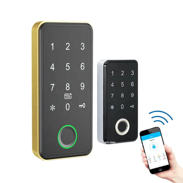 TTLock Bluetooth Wireless Biometric Fingerprint Cabinet Lock Wardrobe Furniture Sauna Cabinet Locker Lock