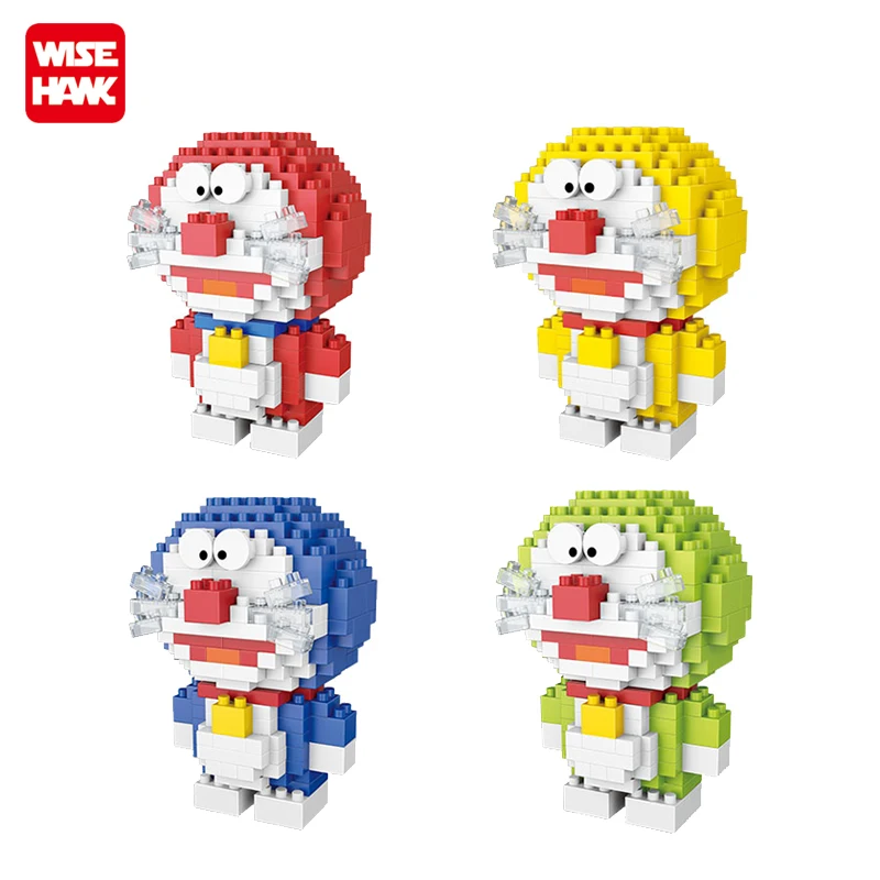 Fun 4 Colors Plastic Diamond Building Block Doraemon Toys