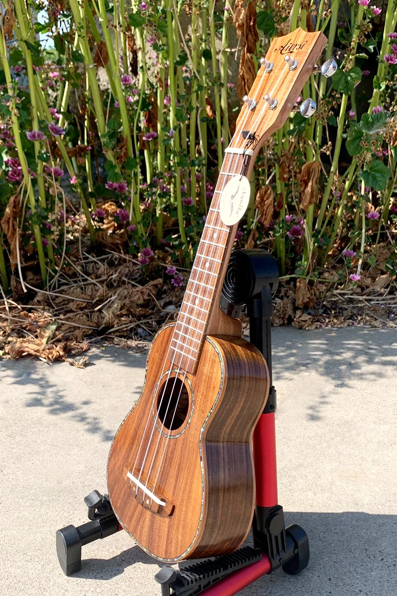 Koa Pili Koko Brand Deluxe All Solid Koa Ukulele in Soprano and Concert