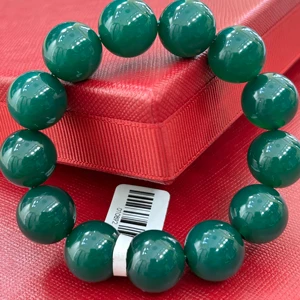 Fine Jewelry Natural Green Agate Beaded Bracelet Perfect Gift for Any Occasion