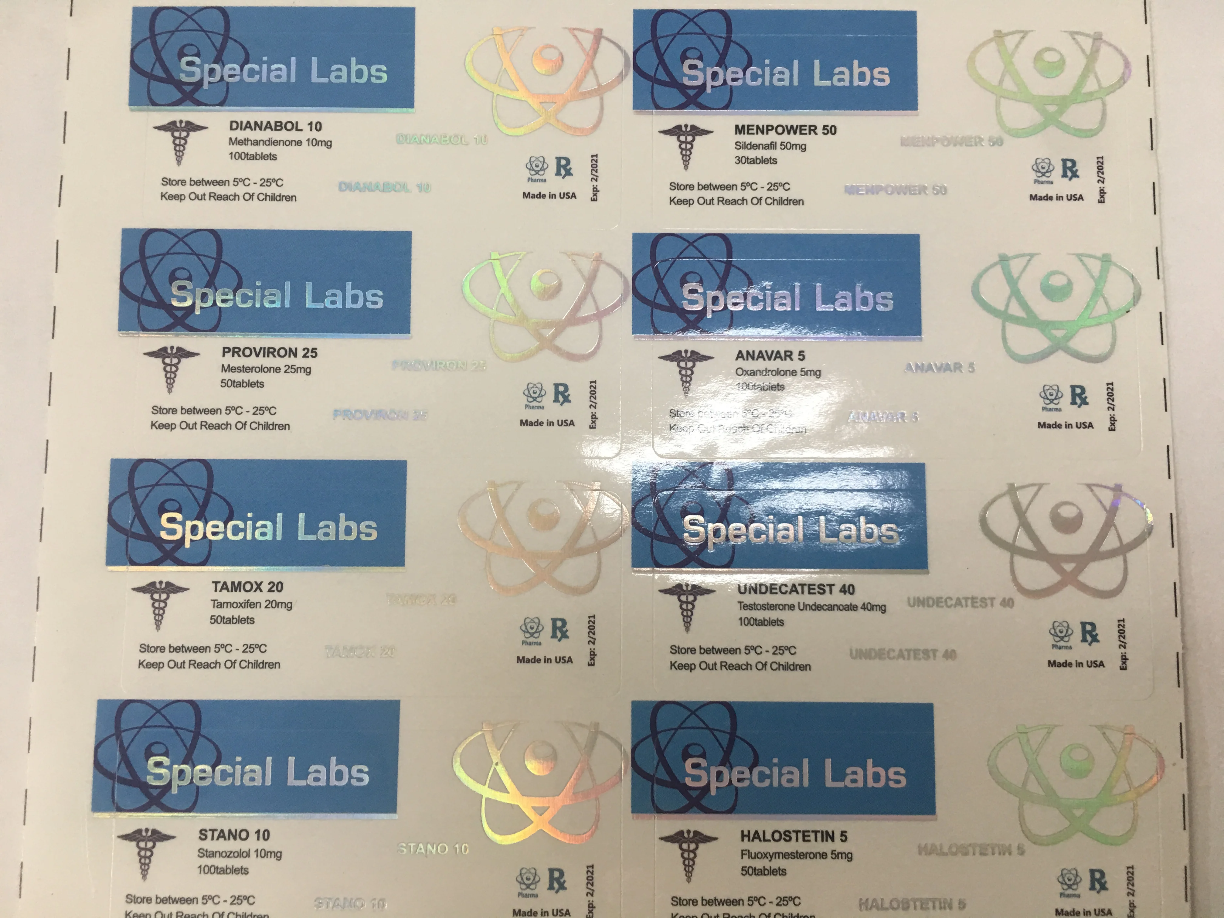 качество дешевые наклейки с использованием медицины пользовательское дизайнерское имя покрытием этикетки голограмма