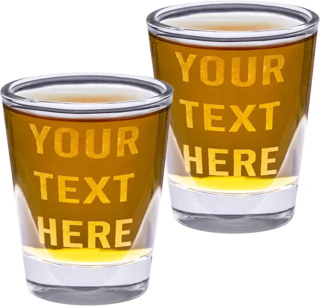 2 Pack Personalized Custom Text Engraved Drinking Shot Glasses With Box for Men Wedding Best Man Anniversary