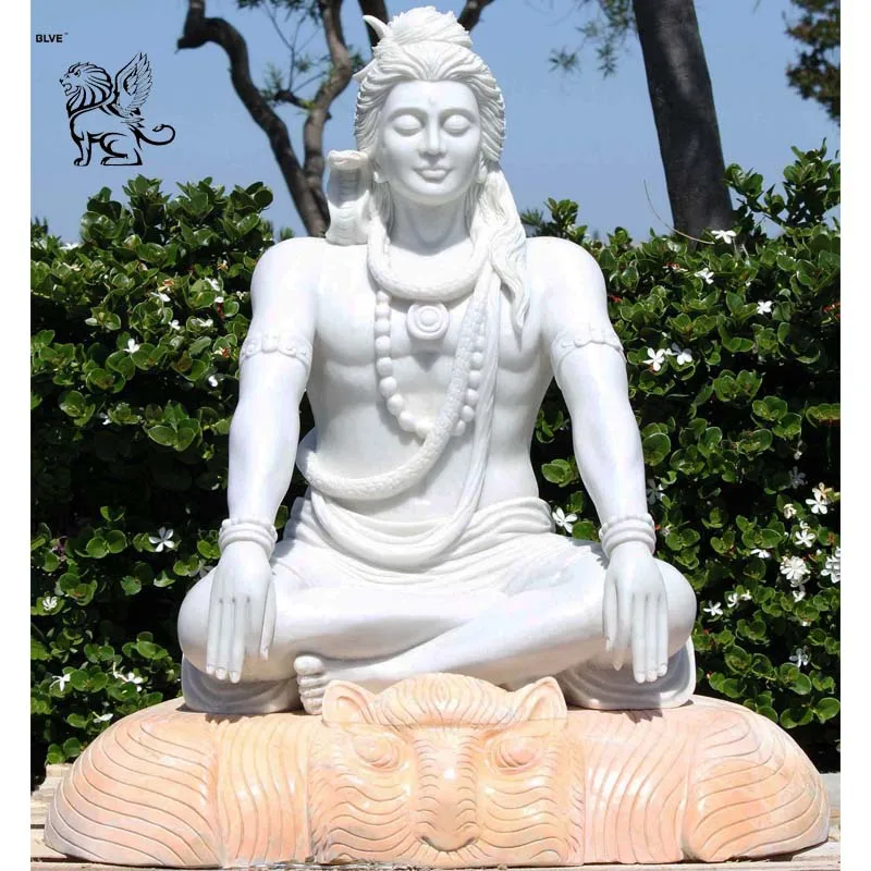 巨大な屋外手彫り等身大石庭宗教的な座っている仏の彫刻インド神