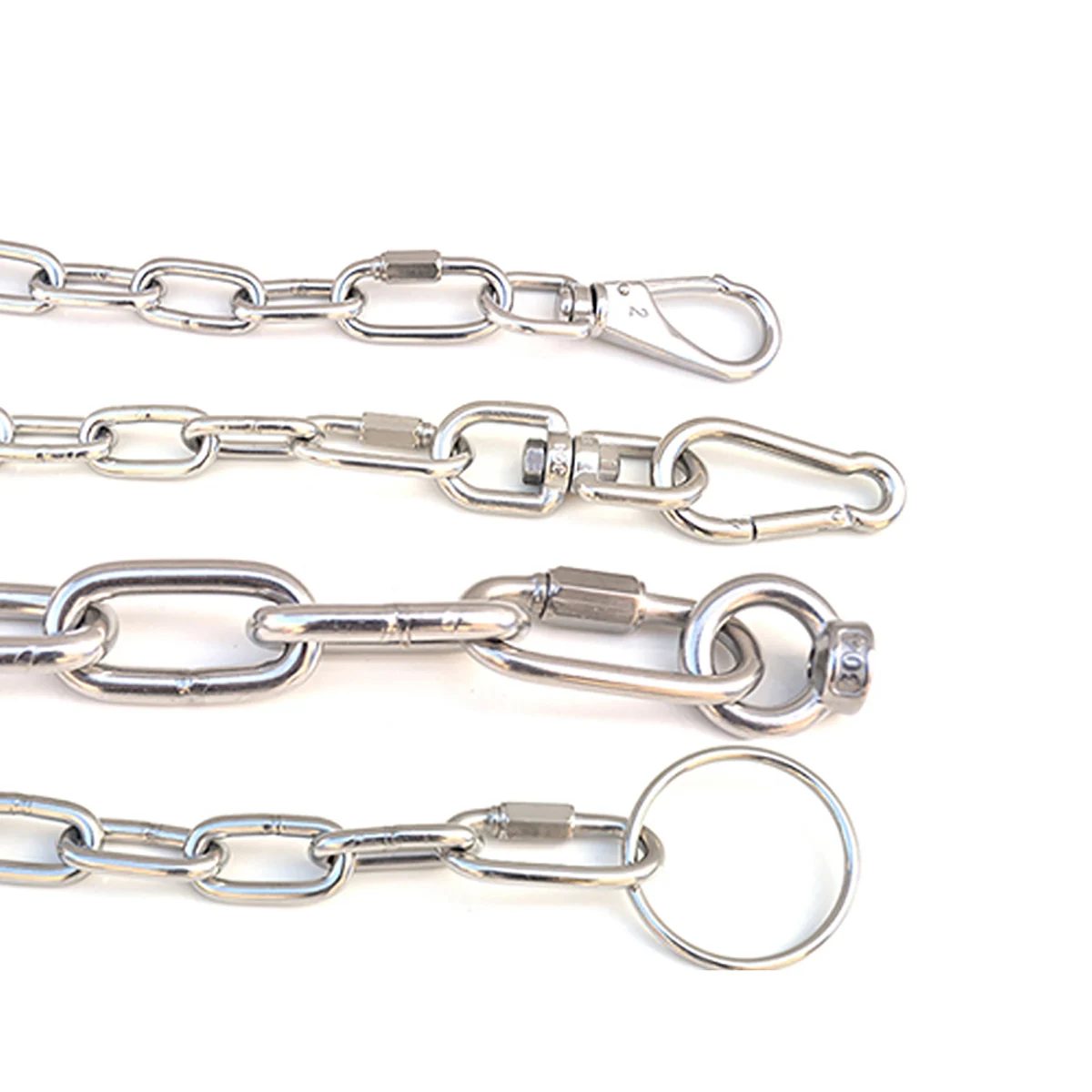 304 316 Stainless Steel Oval Quick Links Safety Snap Hook Climbing Carabiner Lock Buckle M6 M8 M10