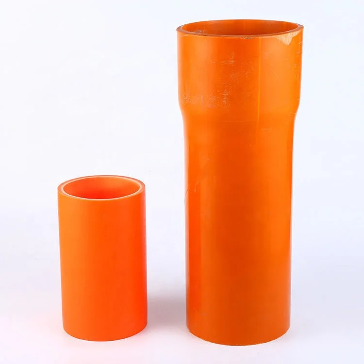 Plastic Pipe Factory Orange Color Cpvc Pipe Electrical for Cable High and Low Voltage Cable Protective Sleeve