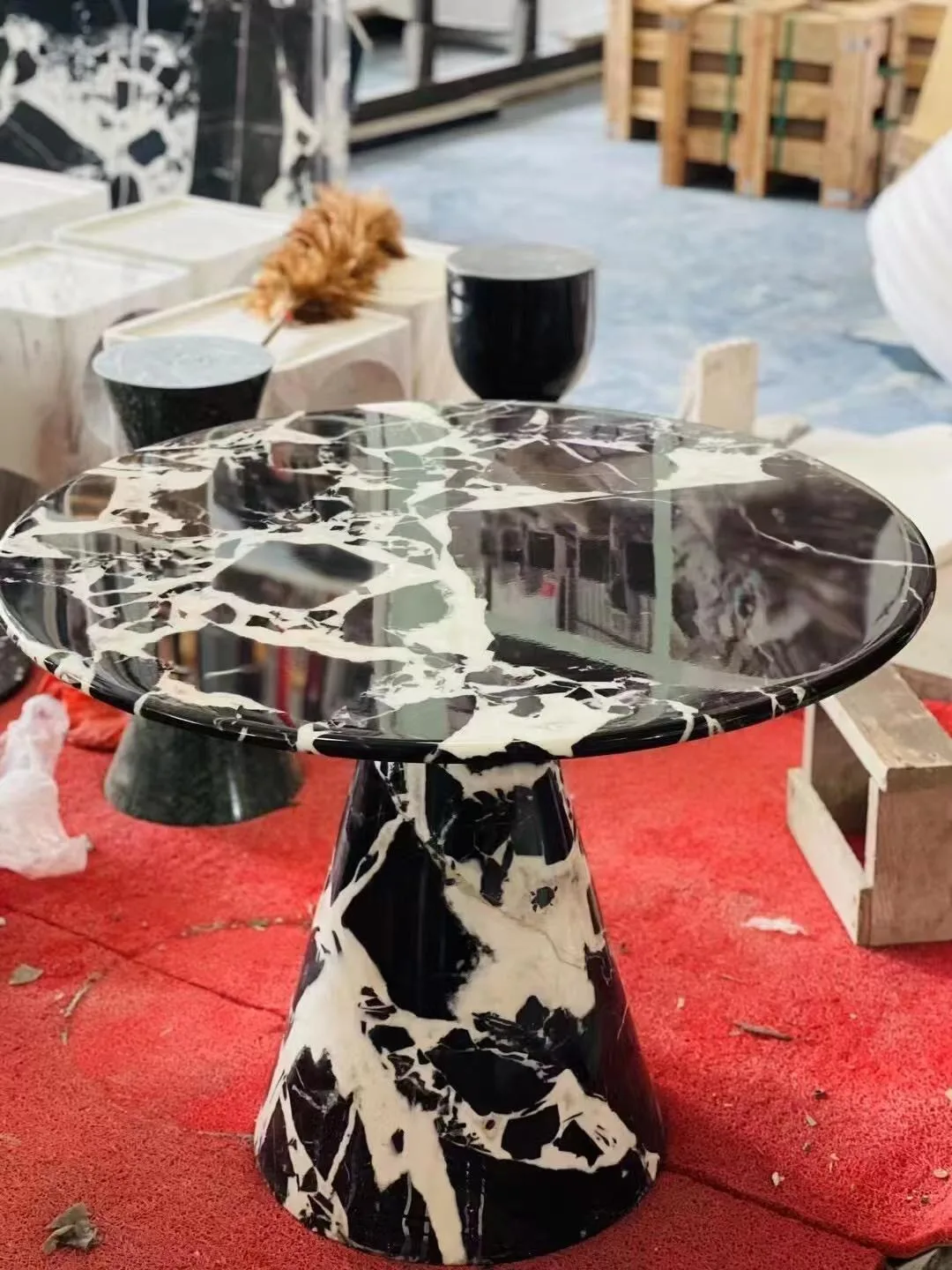 product nordic modern style round marble coffee table stylish personalized custom design for living room-1