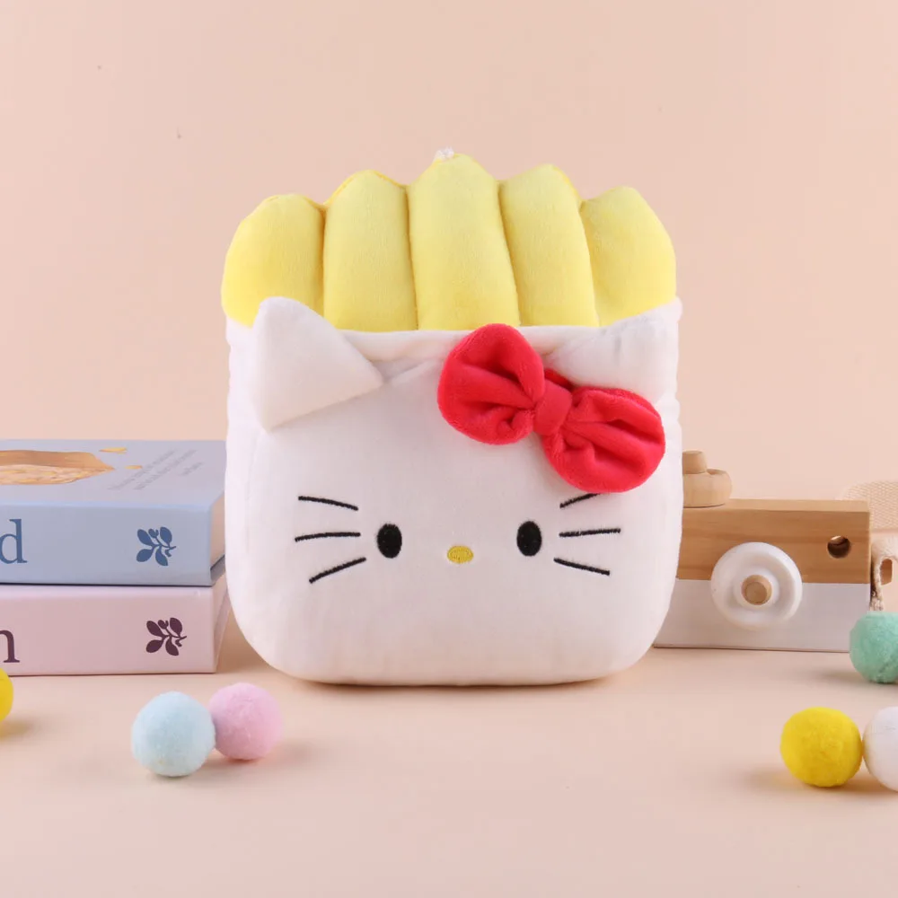 Custom Design Plush Toys Crab Machine Chips Toy Kuromi Melody Doll Cartoon French Fries Doll Hi Kitty Plush Claw Doll Toy