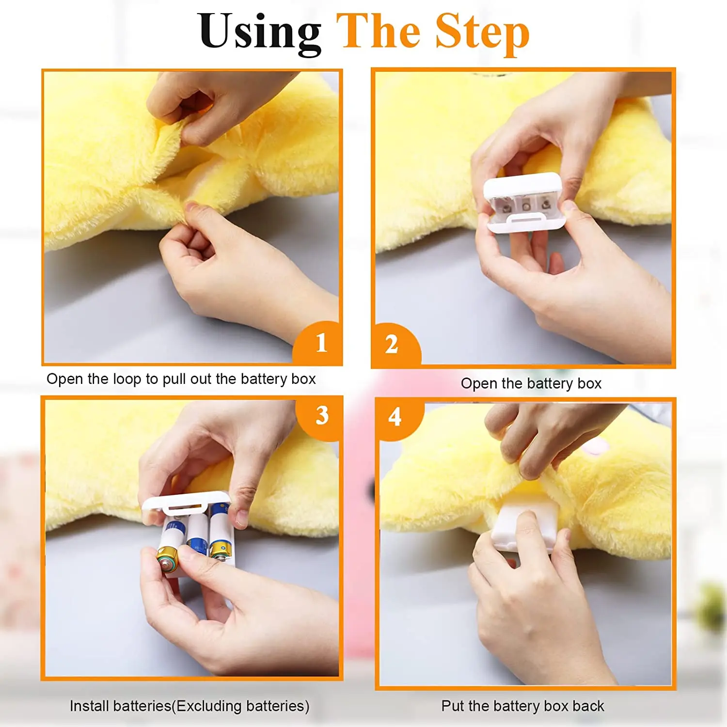 Music Light Up Pillow Five Pointed Star Luminous Plush Kids Toy Twinkle