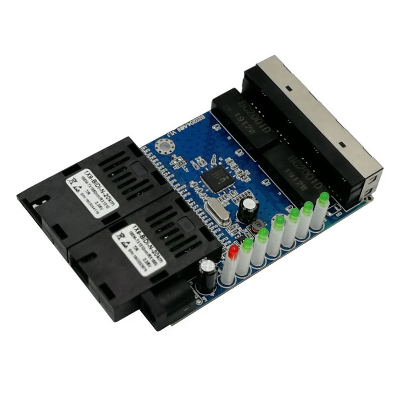 Media Converter Board 2port Fo 4 Port Lan 2fo 4lan 10/100m 2sc 4rj45