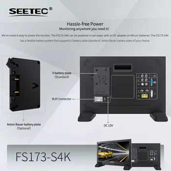 SEETEC FS173-S4K 17.3 Inch 3G-SDI 4K   Broadcast Studio Monitor Full HD 1920x1080 Rec.709 Tally Light OEM/ODM Factory Direct detail image