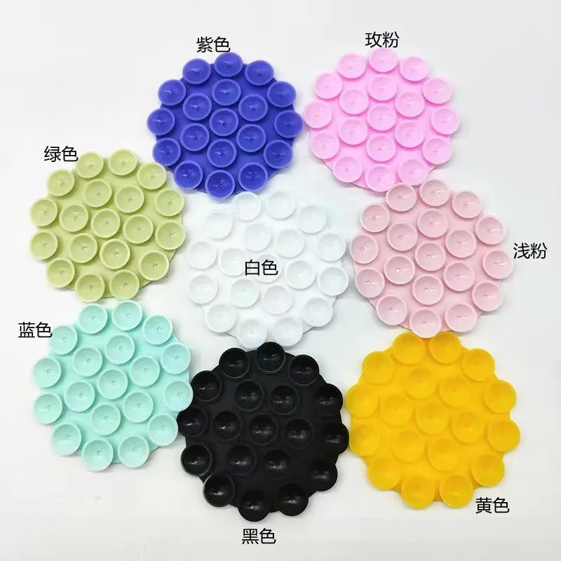 silicone suction fixture suction cups sticky pad for mobile phone