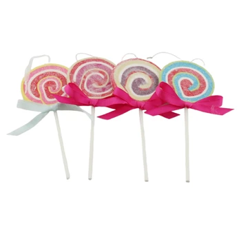 Wholesale Hot Cute Giant Pink Lollipop Wedding Favors Happy Birthday Decorating Cake Toppers Decorations