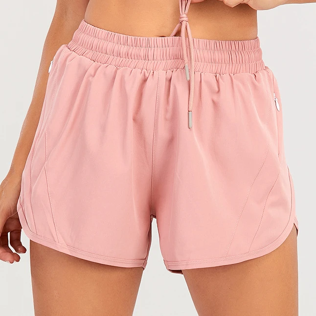 Ladies Running Shorts 2 in 1 Safety protection Design for Women Fitness Gym Sport Shorts