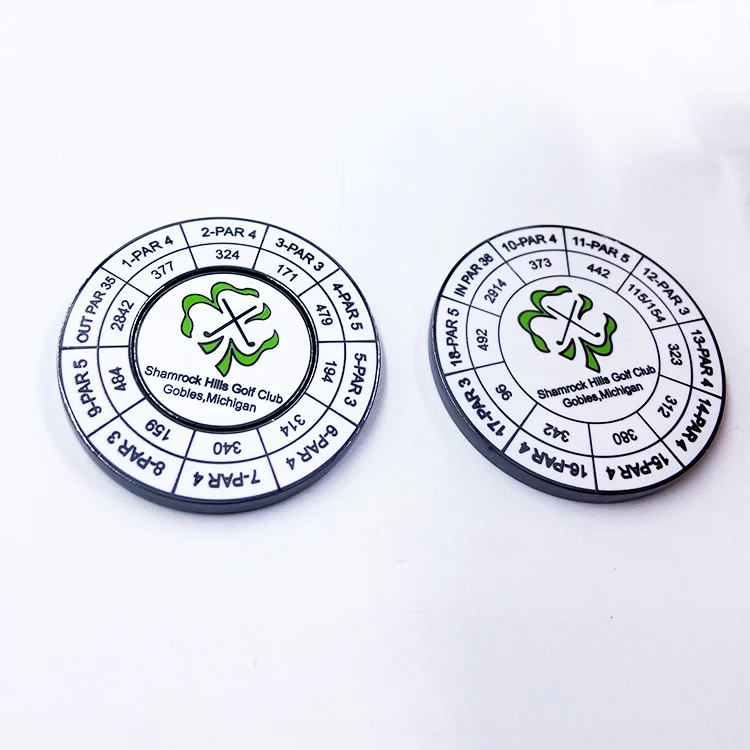 Custom Enamel Golf Ball Marker Customized Logo High Quality  Golf Poker Chip Magnetic Golf Ball Marker manufacture