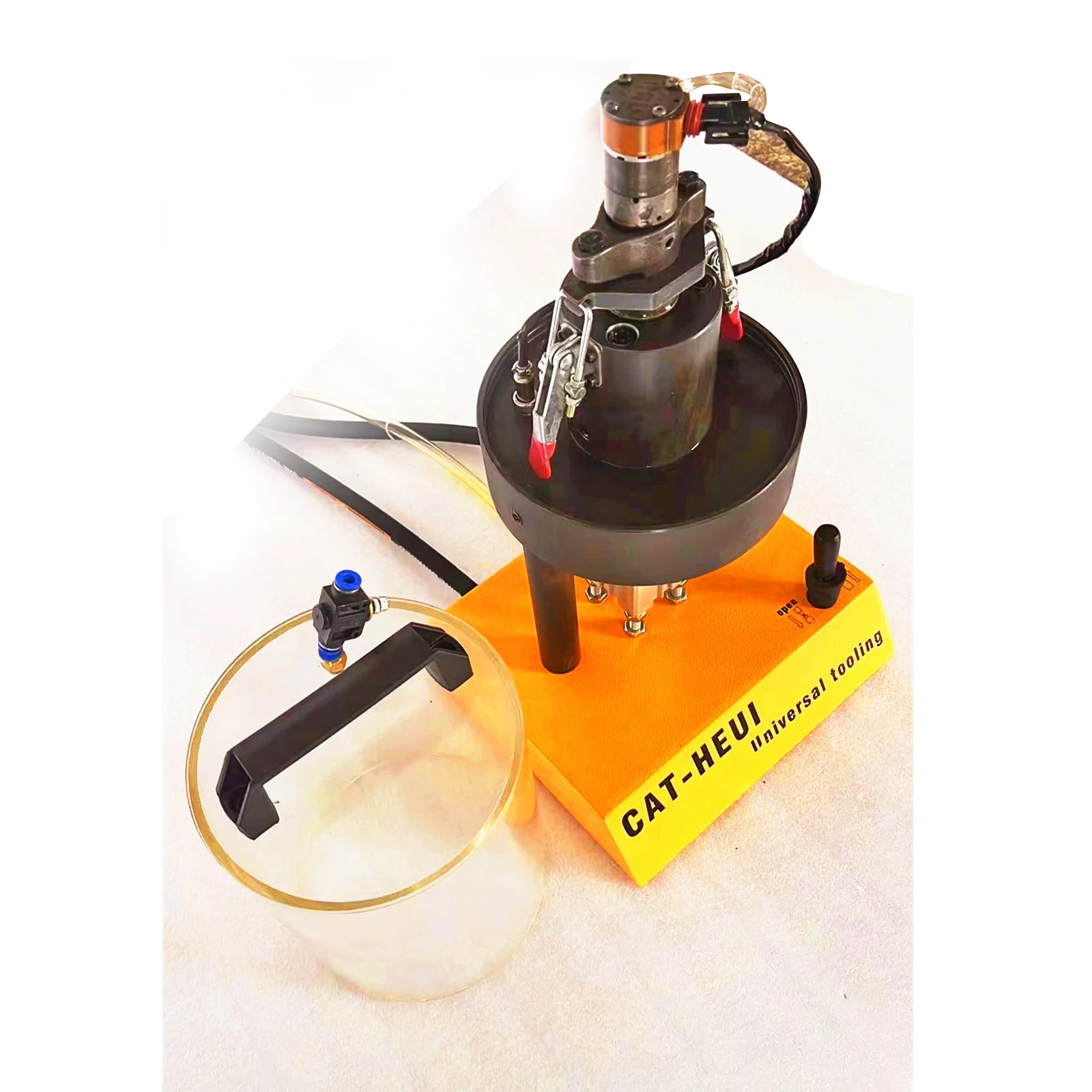 Diesel Injector Testing Tank with HEUI Nozzle Fixture Electric Engine Analyzer Medium Pressure Bench Accessory