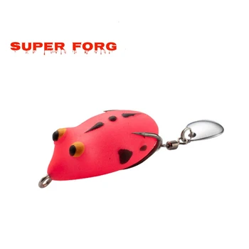 Cheery Wholesale Small Frog Lure 35mm 5.8g 5 Colors With Sequins Rabbit Frog Thai Wind Mini Thunderfrog Double Hook – Hooks – view 5