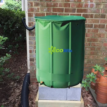 750l Flexible Garden Water Tank Flexi Rain Barrel Water Reservoir Tank ...