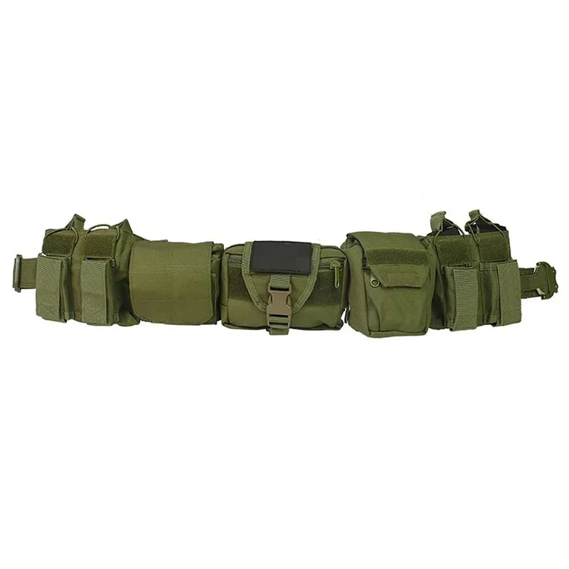 Outdoor Tactical Belt Set Combination Detachable Adjustable Waist Belt With Accessory Packs Hunting Game Tactical Belt