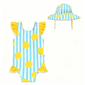 Customized One-Piece UV Protected Beachwear and Swimsuits for Girls Kids' Sportswear