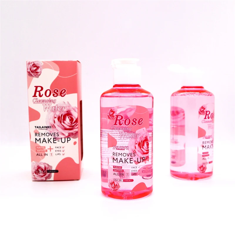 TLM Custom Private Label Makeup Rose Cleansing Water Make up Remover Liquid Hydrating Face Makeup Removing Water