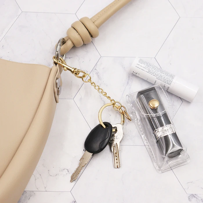 Lipstick Pouch Keyring Essential Oil Lip Balm Holder