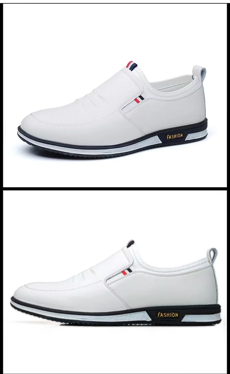 New Breathable Waterproof Allmatch Pu Men's Casual Shoes Fashion