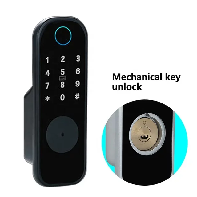 Grade C Lock Cylinder Smart Door Lock with 2 Years Warranty and 30-90mm Door Thickness