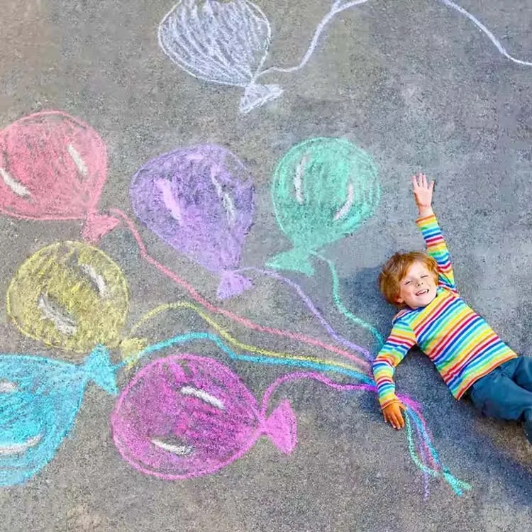 7 видов цветов нетоксичный беспыленый цветной гигантский бокс-мел для меловой доски рисования на доске детской площадки вечеринки