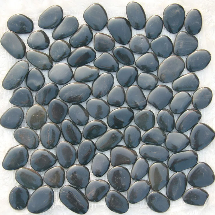 White Polished Granite Cobble Stacked River Flat Small Mini Black Rock River Rock Ceramic Pebble Wash Mat Stone Tile Buy Pebble Stone Pebble Polished Pebble Product On Alibaba Com