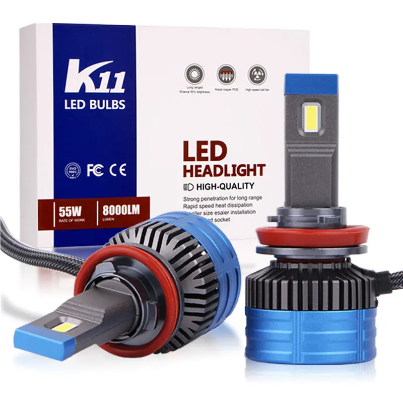 K11 1 Paar H4 12V / 75W / 6000K / 9000LM Auto-LED-Scheinwerfer (weißes  Licht)