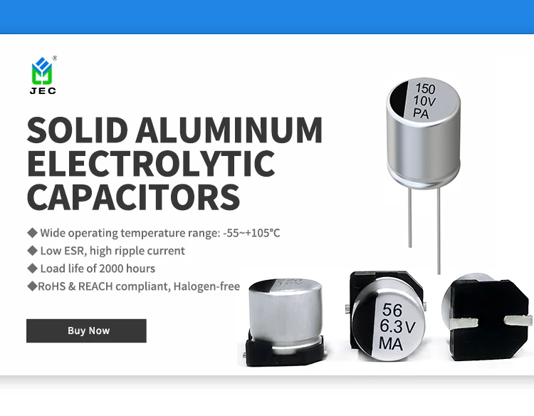 Professional Supplier Through Hole 6.8UF 25V Aluminium Electrolytic Capacitor 6.3x6mm 105