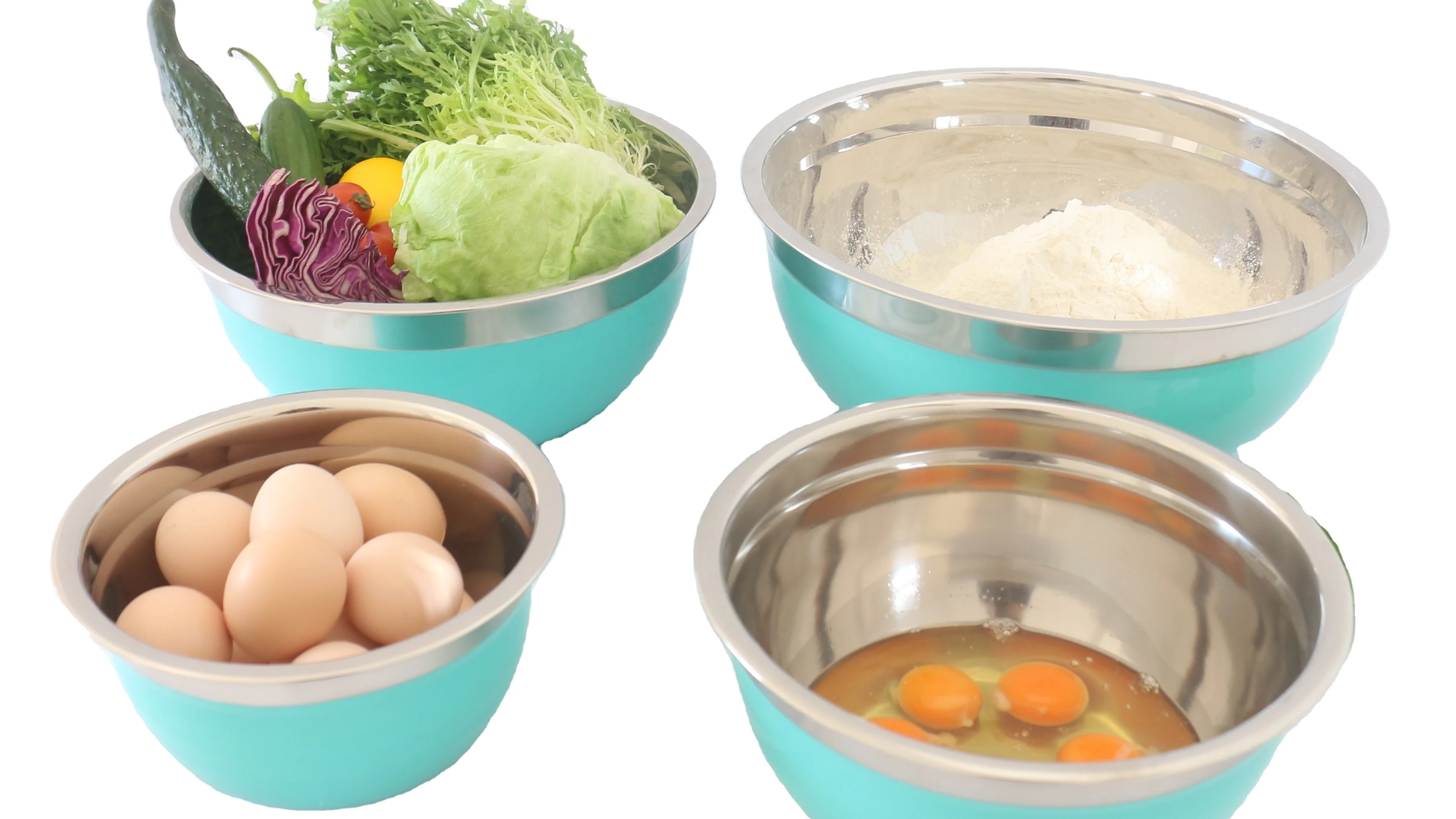 steel multipurpose basin beat egg bowl metal mixing bowl with pp