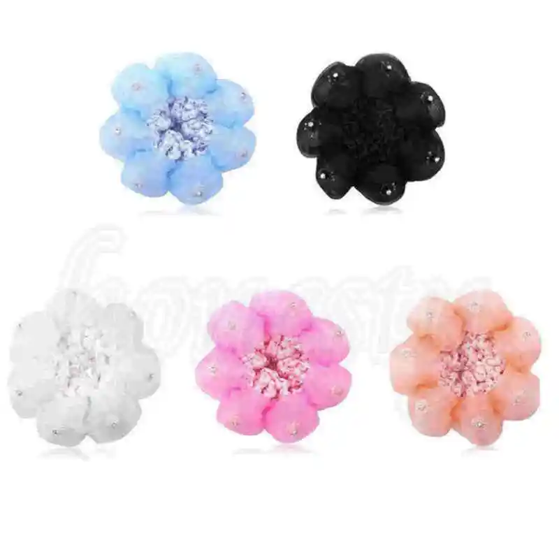 Накладка на пучок для девочек сетка снуда сна балета танцев катания коньках вязаное украшение рождественский