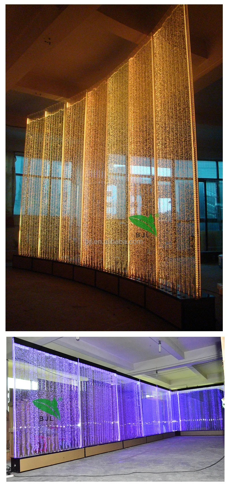Indoor Led Acrylic Panel Screen Partition Fountain Water Bubble Wall ...