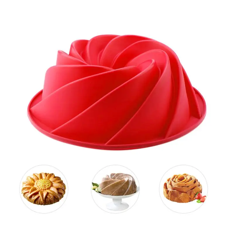 Wholesale Silicone Cake Pan Large Round Bread Pie Flan Tart Mold Whirlwind  Petal Bird's Nest Shape Baking Trays for Birthday Party DIY From  m.