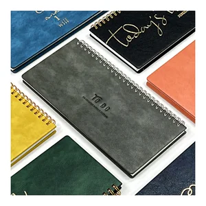 Small Batch Customized Logo Notebook Undated Table Calendar Spiral Agenda Task Tracker Journal Daily Weekly Desk Meeting Planner