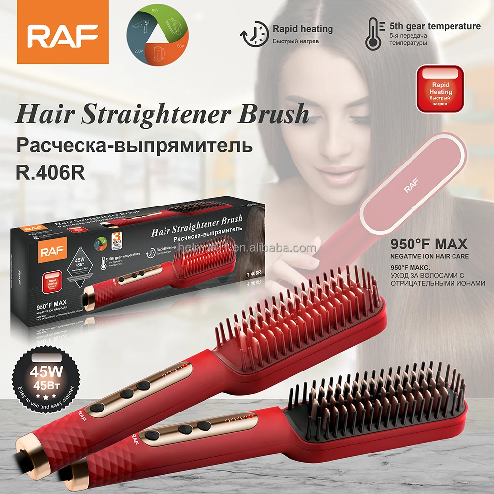 Hair Straightener Brush Hair Straightening Brush For All Hair Types ...