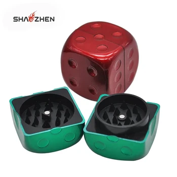 Hot Selling Wholesale Customization Creative 2 Layers Plastic Dice Herb Grinder for Coffee Beans and Spice