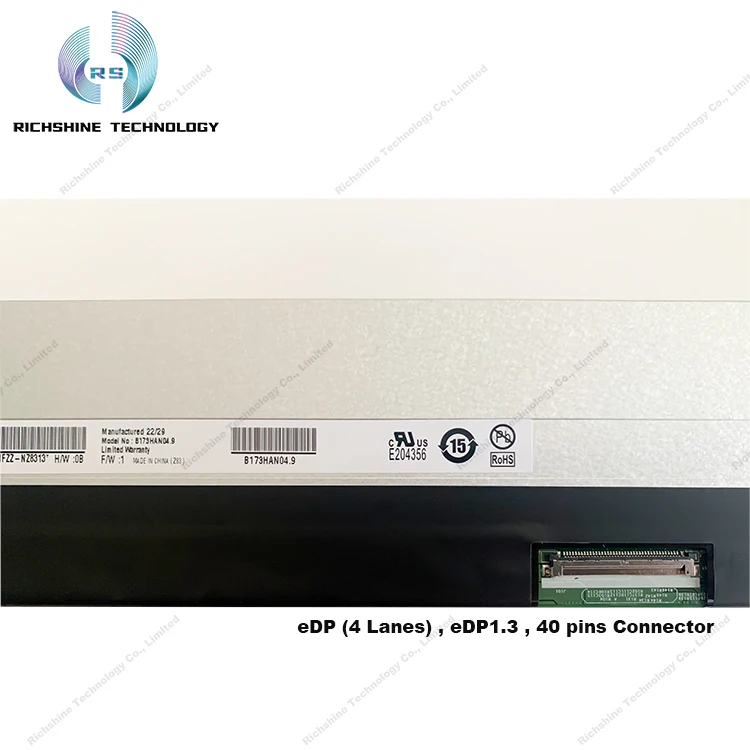 Dalle &eacute;cran LCD Type AUO Optronics B173HAN04.7 HW0A 17.3 Pouces 1920x1080 144Hz