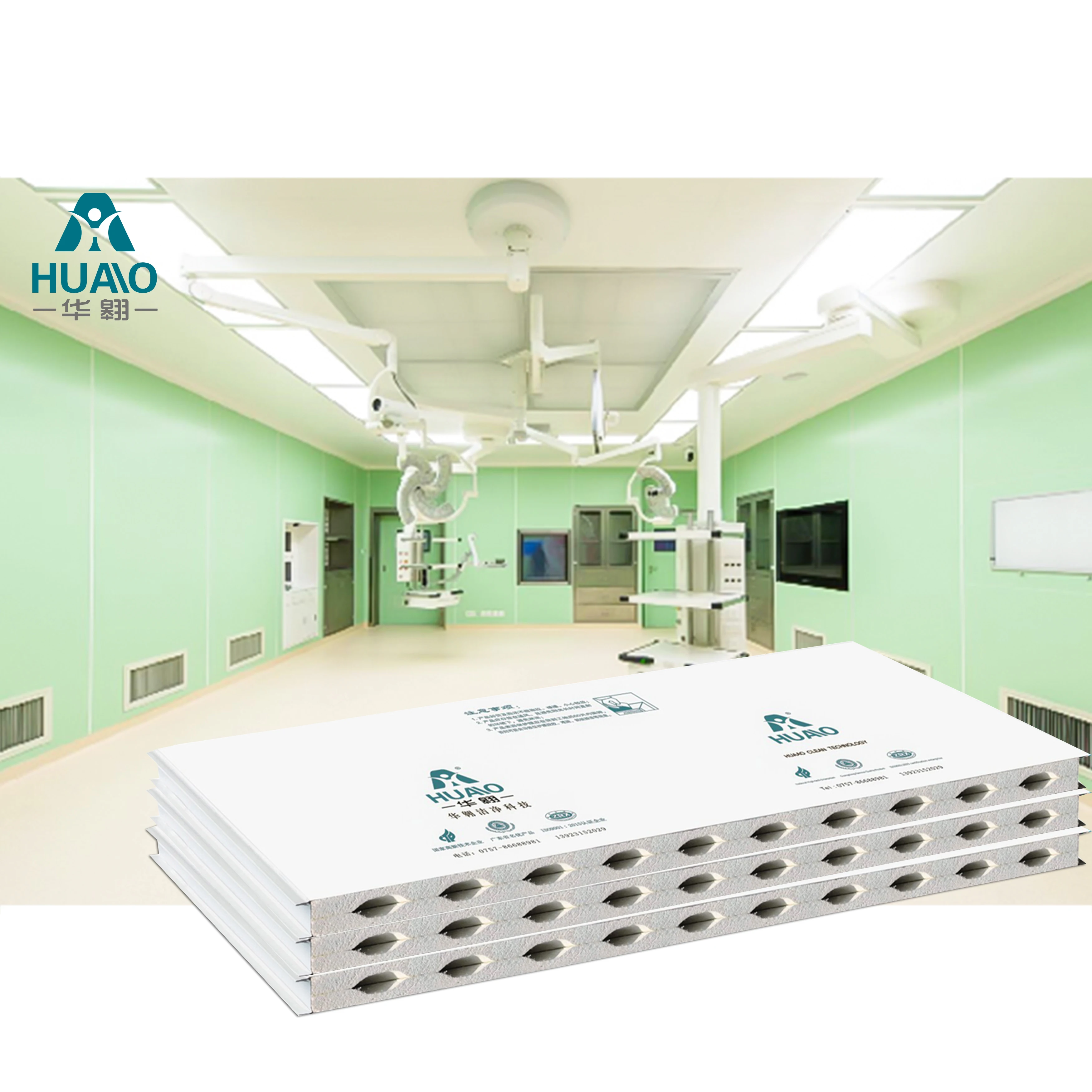 GMP High-strength Mgo sandwich panel clean room panel Electronics factory building materials sandwich wall panel