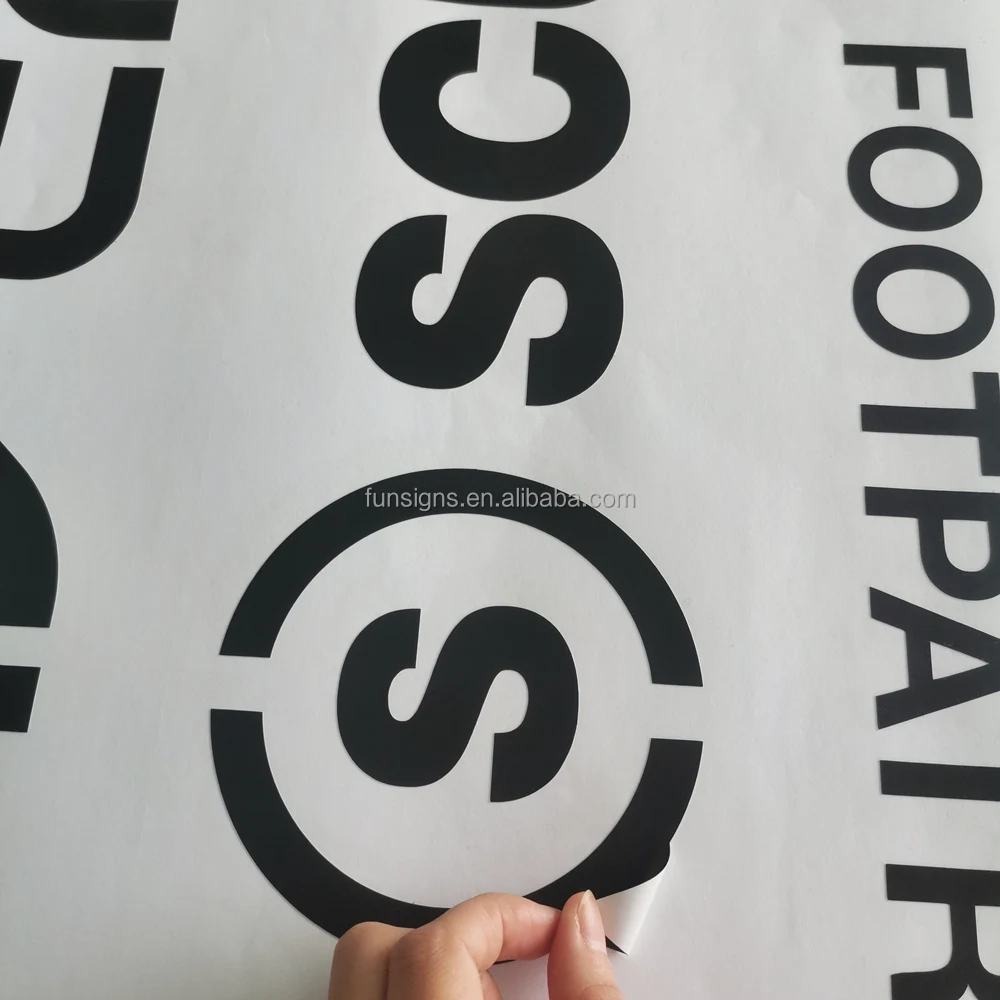 Custom Print Any Letter Text Transfer Window Sticker Die Cut Logo Vinyl ...