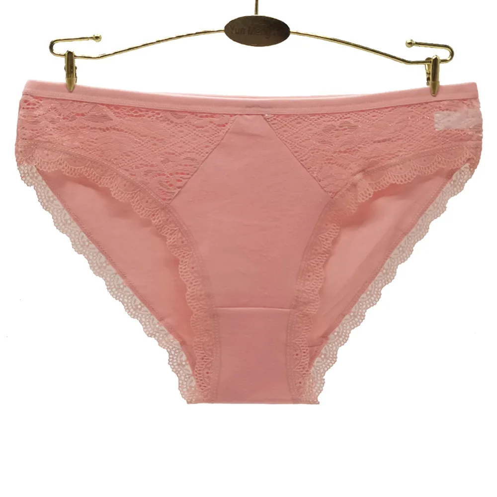 High Quality Ladies Lace Panties Pure Cotton Soft Comfort Briefs Breathable Women's Underwear